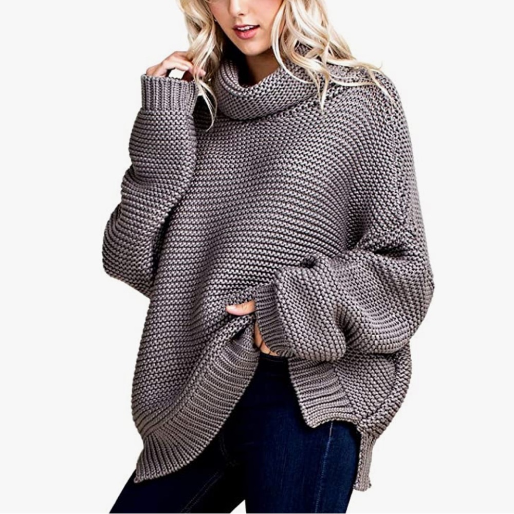 ☺️ Blushing Heart - Extremely Cozy Oversized Chunky Knit Turtleneck Sweater ☺️